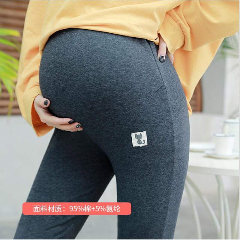 Elastic Maternity Pants Spring Autumn Leggings Adjustable Waist Solid Pregnant Women Pregnancy Clothes X138