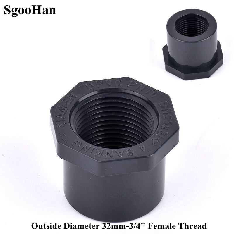 1~10pcs UPVC Female Thread Bushing Reducing Straight Connector Garden Irrigation Water Pipe Fittings Aquarium Fish Tank Adapter