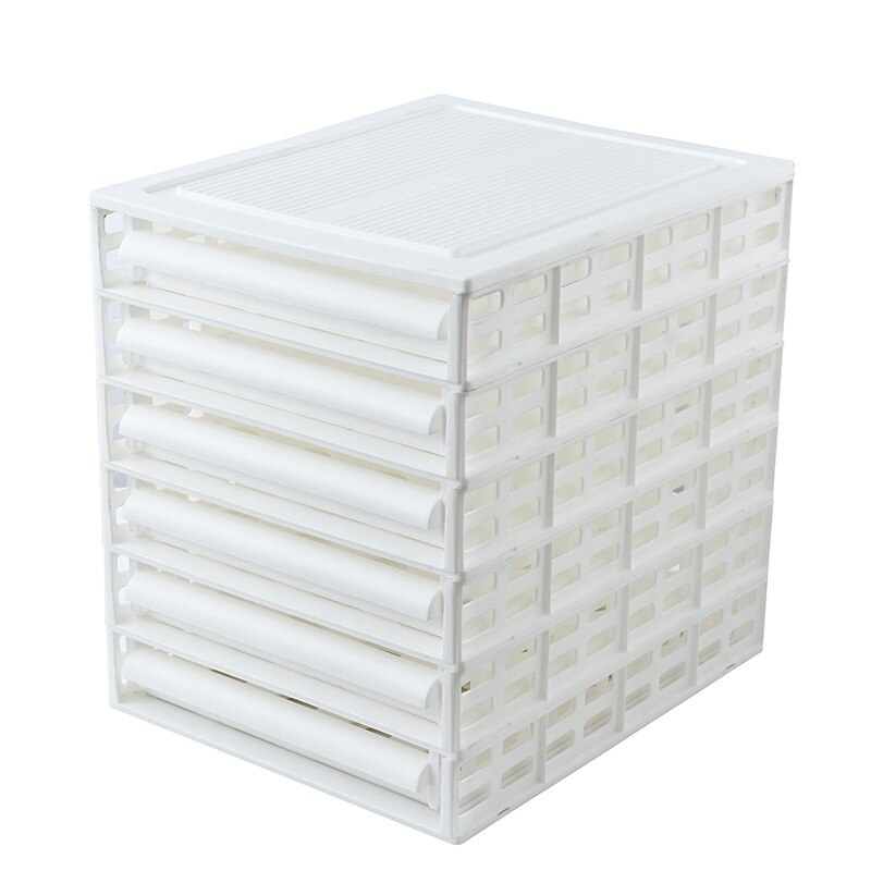 Cajones de almacenamiento de armario de tela, organizador de pantalones, caja con división de ropa, accesorios de Organización del hogar, 6 uds.: white
