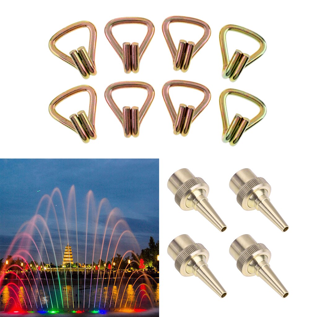 4Pcs Tuin Fontein Water Nozzle Head 8x Down Dubbele J Haak Voor Tuin
