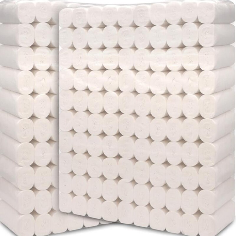 10 rolls 4 Ply Toilet Paper Bulk Rolls Bath Tissue home Bath paper White Soft Small roll Hotel Paper Raw Wood Pulp