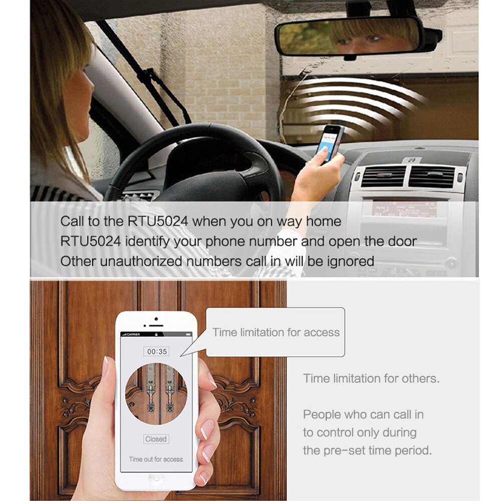 The GSM 3G 4G Gate Opener RTU5024 is an Powerful Wireless Relay Used for Authorized Door Access, Controlling Gates by SIM Card
