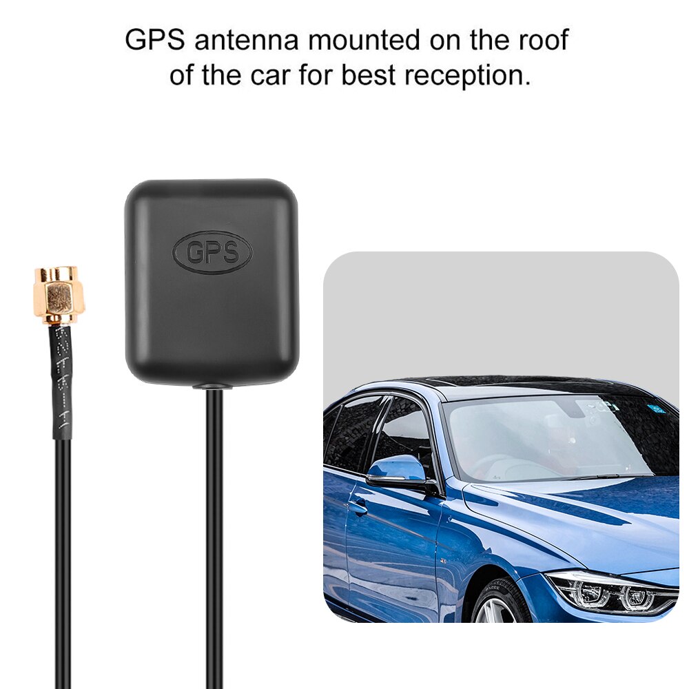 Kebidumei ricevitore GPS per Auto SMA Conector cavo 3M Antenna GPS adattatore per Antenna Auto per navigazione DVD telecamera per visione notturna