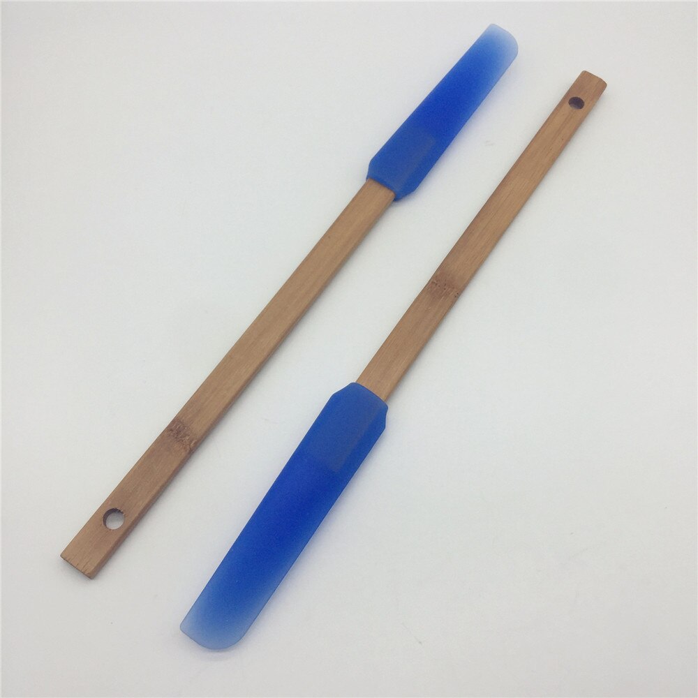 Espátula de silicona para repostería, espátula antiadherente para cocinar mantequilla, raspador de galletas, Espátulas para hornear pasteles con mango de madera largo