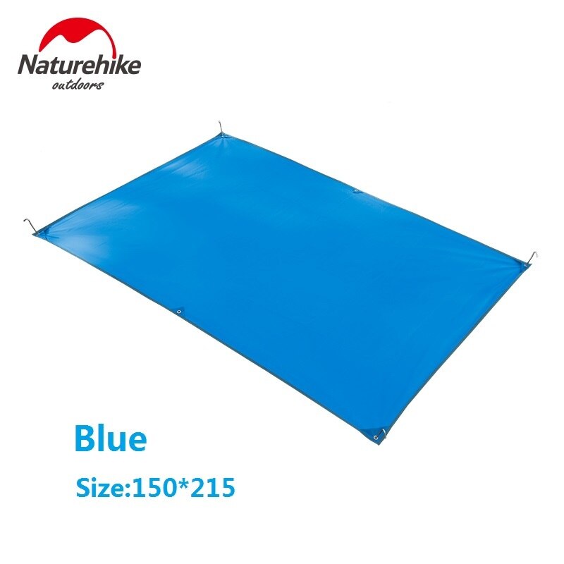 Naturehike 2-4 Person Cover Cloth Awning Picnic Mat Tent Outdoor Camping Mat Picnic Velarium For 3-4 Person Hiking Camping Tavel: Blue 2 person