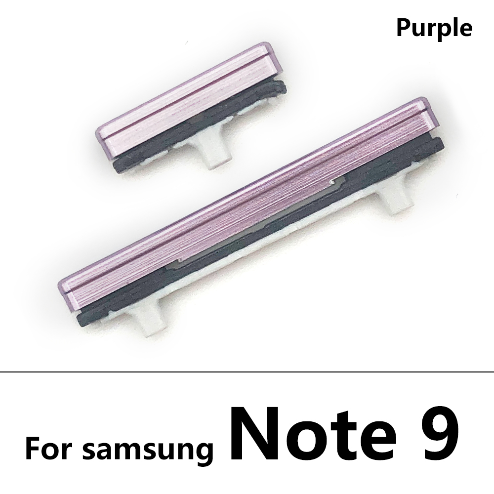 Teclas laterales nuevas, botones de encendido y volumen, botón para Samsung Galaxy Note 9, 10 Plus, piezas de repuesto: Note 9 Purple