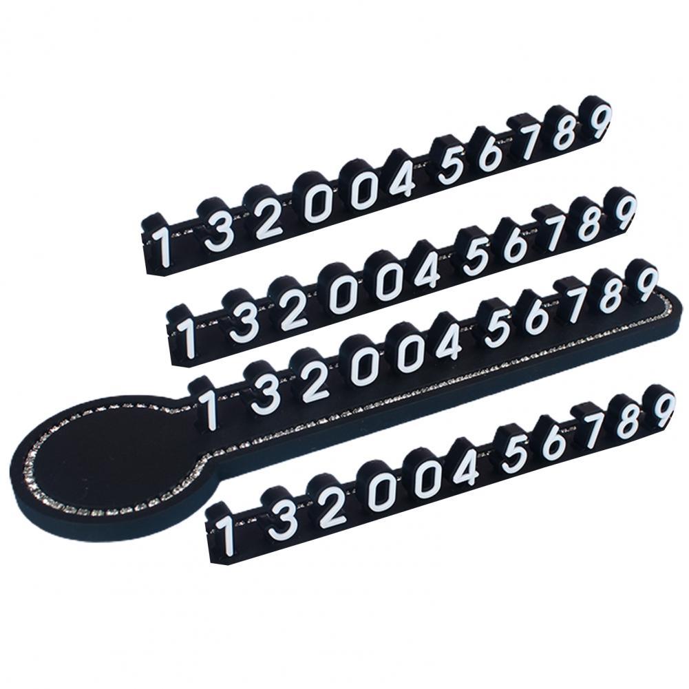 Auto Parkeerkaart Decoratie Telefoonnummer Tijdelijke Parkeerkaart Telefoon Nummer Tijdelijke Parkeerkaart Dashboard Accessoire: Black