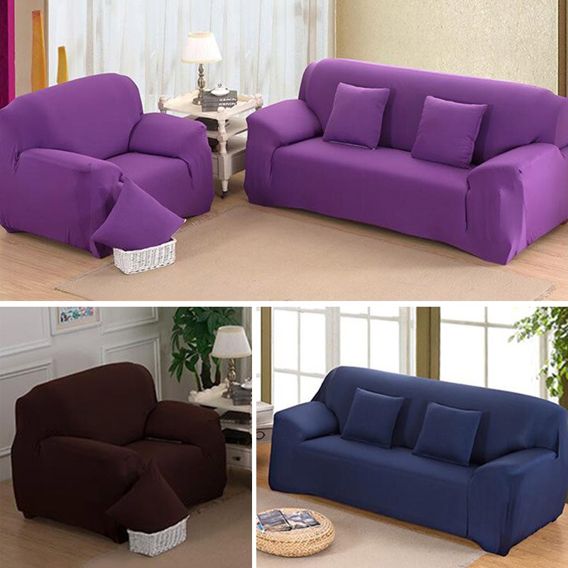 Bankhoezen effen kleur hoezen voor de woonkamer stretch spandex bankhoes all inclusive elastische bankhoezen s-xl