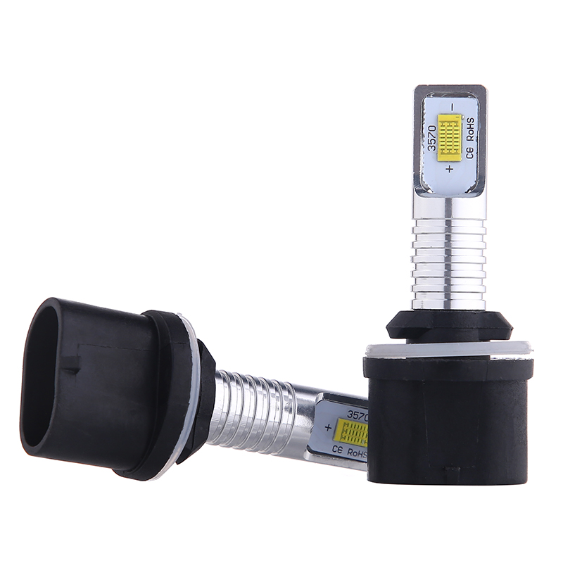 2 stk .  h27w/2 h27 880 881 h7 led-pære  h27w 12000lm 8000k 6000k 4300k tåkelys kjørelys bil 12v 24v