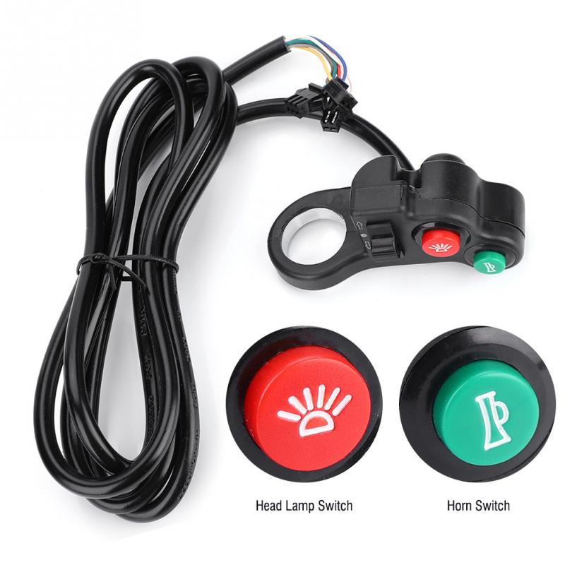 3 i 1 front lys horn knapp bryter elektrisk sykkel hode lys bryter horn blinklys til motorsykkel e-sykkel scooter