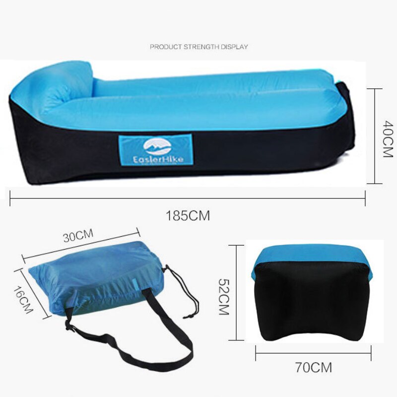 Inflatable Outdoor Air Sofa Portable Ultralight Sun Lounger Beach Mattress Bed for Travelling Garden Camping Picnic Sleeping Pad