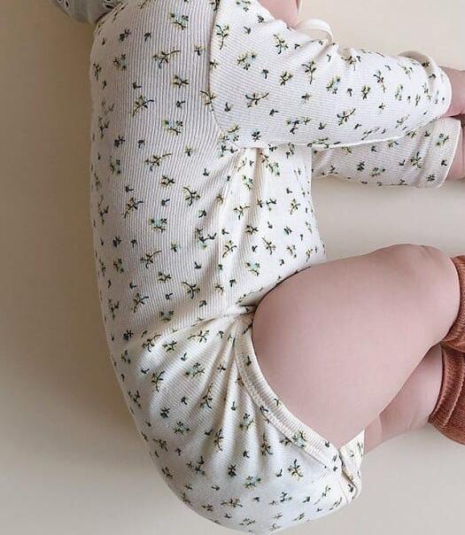 Milancel Baby Kleding Katoen Hemdje En Bloemen Body Koreaanse Baby Meisjes Kleding: beige bodysuit / 6m