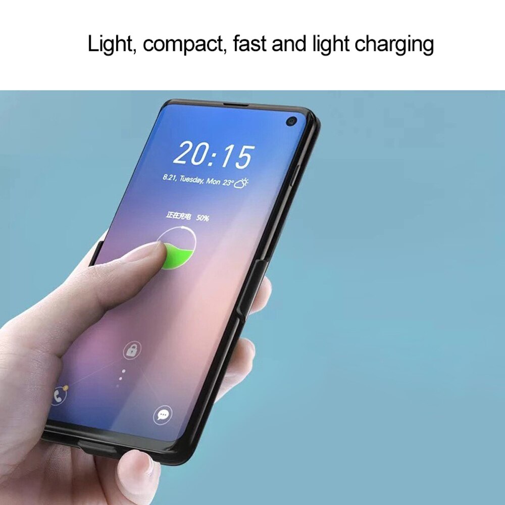 7000mah Batteria di Caso Del Caricabatteria per Samsung Galaxy S10 S10e Caricatore di cassa di batteria per Samsung S10 Più Indietro Clip Veloce del telefono mobile