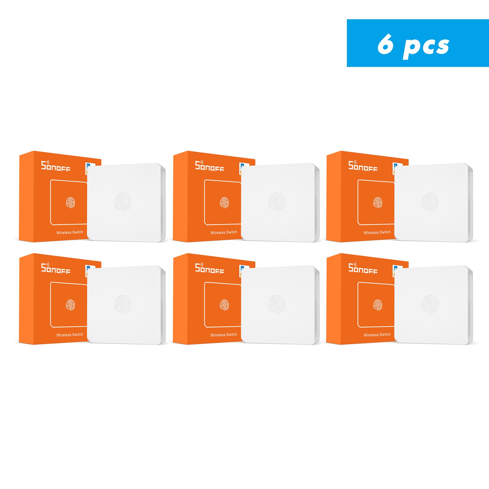 SONOFF SNZB 01 Zigbee Wireless Switch Work with Sonoff Zigbee Bridge Hub ZBbridge, eWeLink App, Zigbee Smart Home Security Kit: SNZB01 X 6pcs