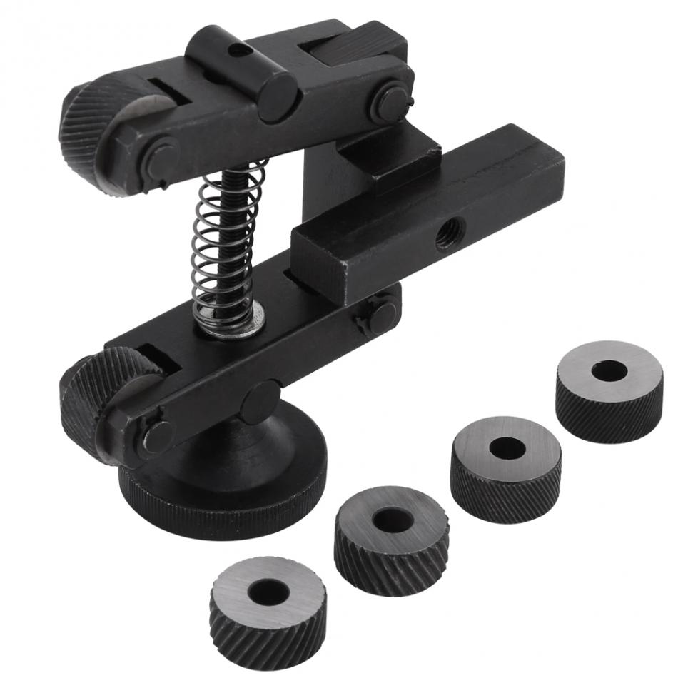 1 pcs Knurling Knurler Tool Holder Linear Knurl Tool Lathe Adjustable Shank with Wheel Lathe Tool for The Mini Lathe