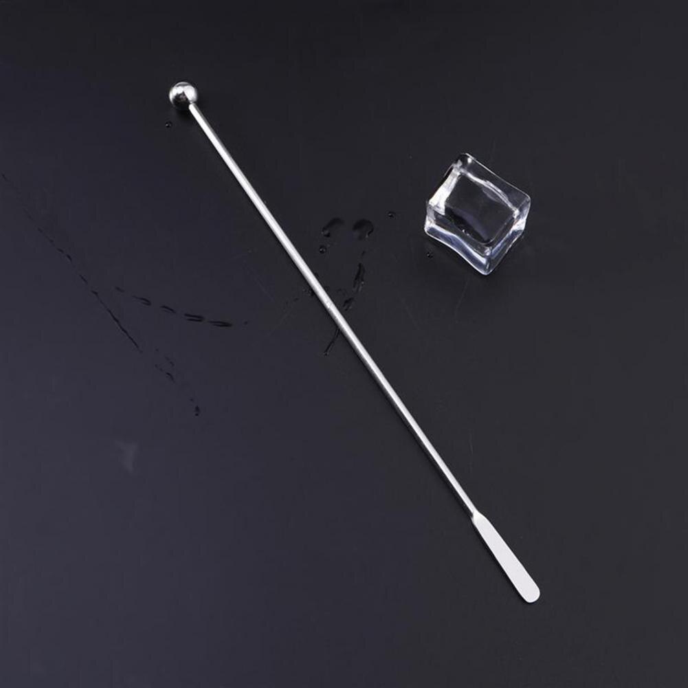 5Pcs 19cm Swizzle Sticks Reusable Long Handle Stainless Steel Cocktail Paddle Drink Stirrers for Office
