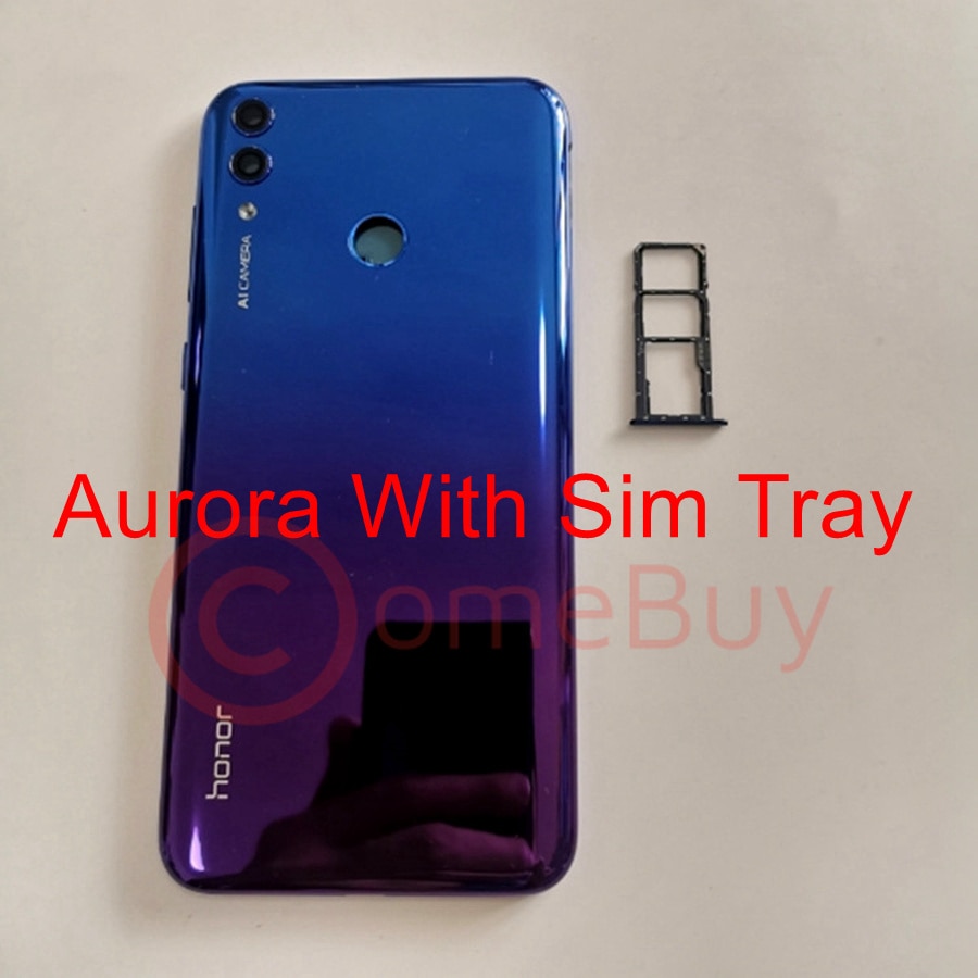 For Huawei Honor 8C Back Battery Cover Door Rear Housing Case With Sim Tray For Honor 8C Battery Cover Replacement BKK-L21