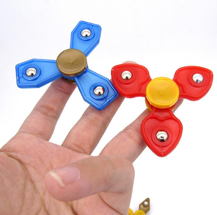 Vingertop gyroscoop Tri-Spinner Fidget Speelgoed Plastic Hand Spinner Voor Autisme en ADHD hand spinner Zintuiglijke Fidget Spinners