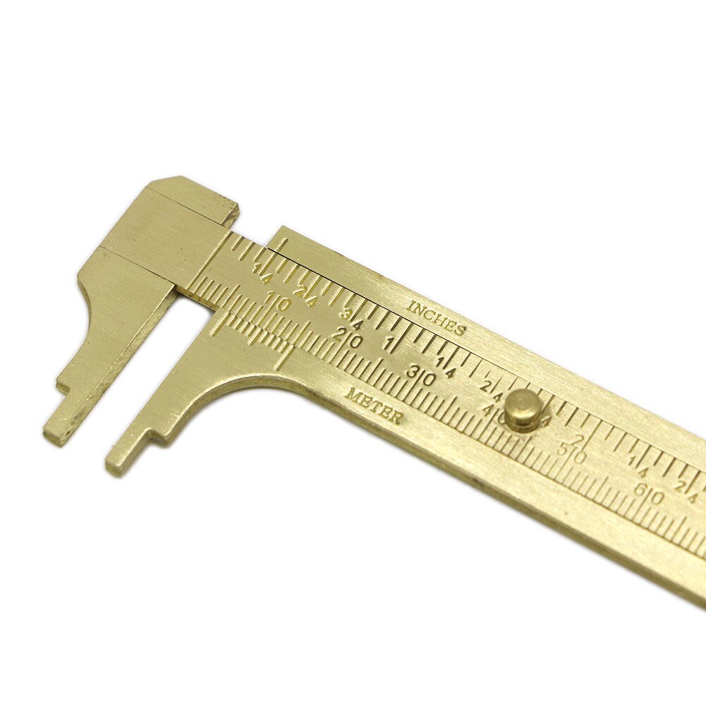 Millimeter / Inches Double Scale Vernier Caliper Ruler Brass copper ruler 80 /100 /120mm Precision measuring instrument