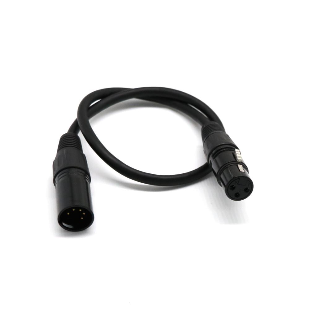 5-Pin Male Naar 3-Pin Vrouwelijke Xlr Turnaround Dmx Adapter Connector Kabel Diy