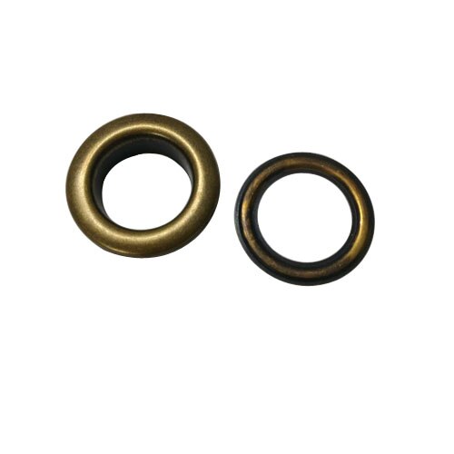 50 stk./parti 28mm runde metal-messing-øjer med spændeskive metalgennemføringer guld/nikkel/sort/bronze-farve øjer -28mm: Antik messing