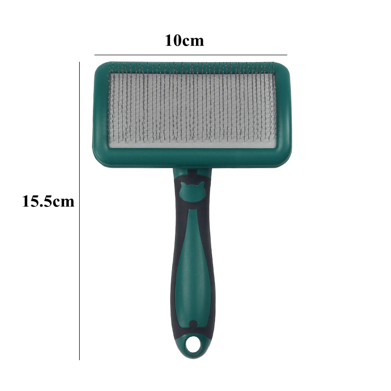 Cepillo para perros, peines de acero inoxidable para perros, cepillo de masaje para el cuidado de perros, utensilio para eliminar el pelo de mascotas, Herramientas de limpieza, peine para gatos con mango suave