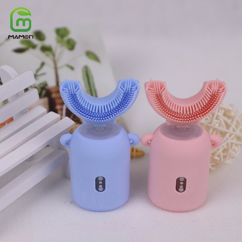 MAMON – brosse à dents électrique pour enfants, pour filles et garçons, étanche, minuterie intelligente Rechargeable, ultrasons à 360 degrés,