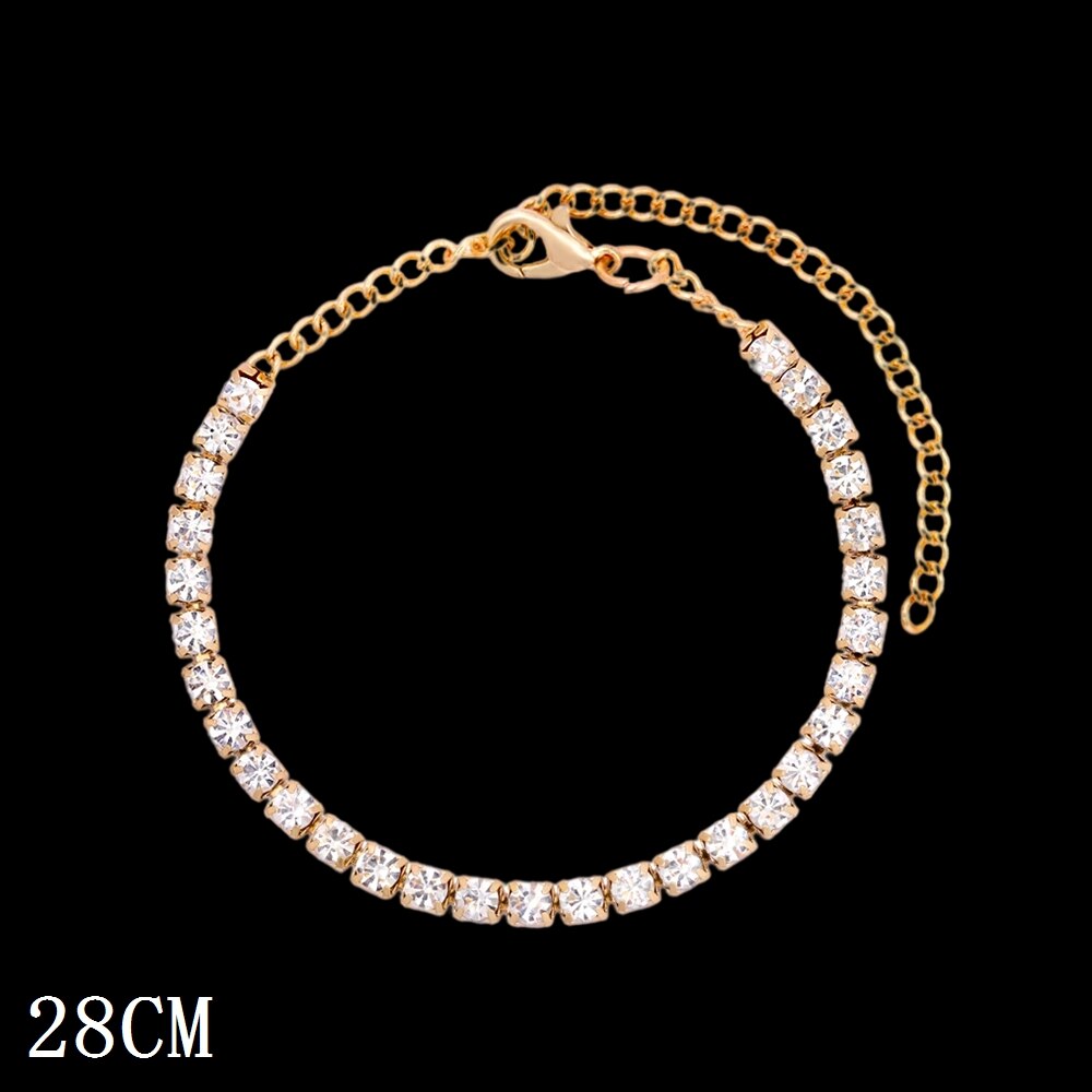 Mode Bling Verharde Rhinestone Prong Cubaanse Ketting Armband Voor Vrouwen Mannen Hip Hop Iced Out Chunky Link Chain Armbanden sieraden: 005301GD