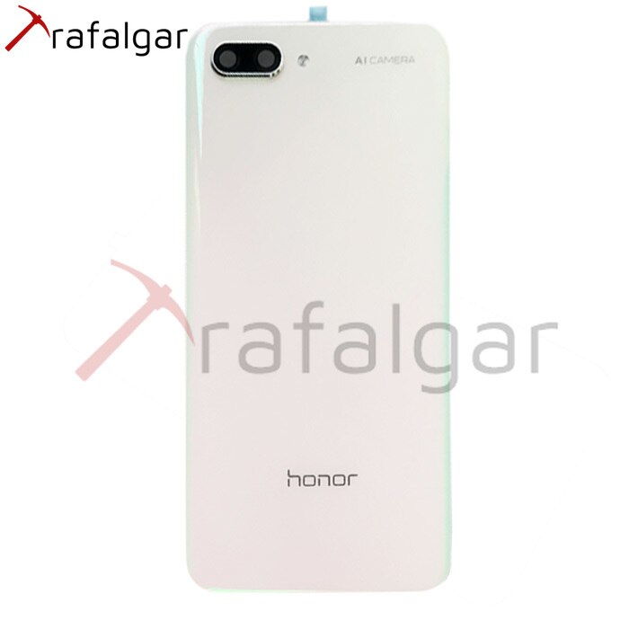 Battery Cover For Huawei Honor 10 Back Glass Cover Rear Window Panel Door Battery Housing Case Honor 10 Back Cover+Camera Lens: White With Lens