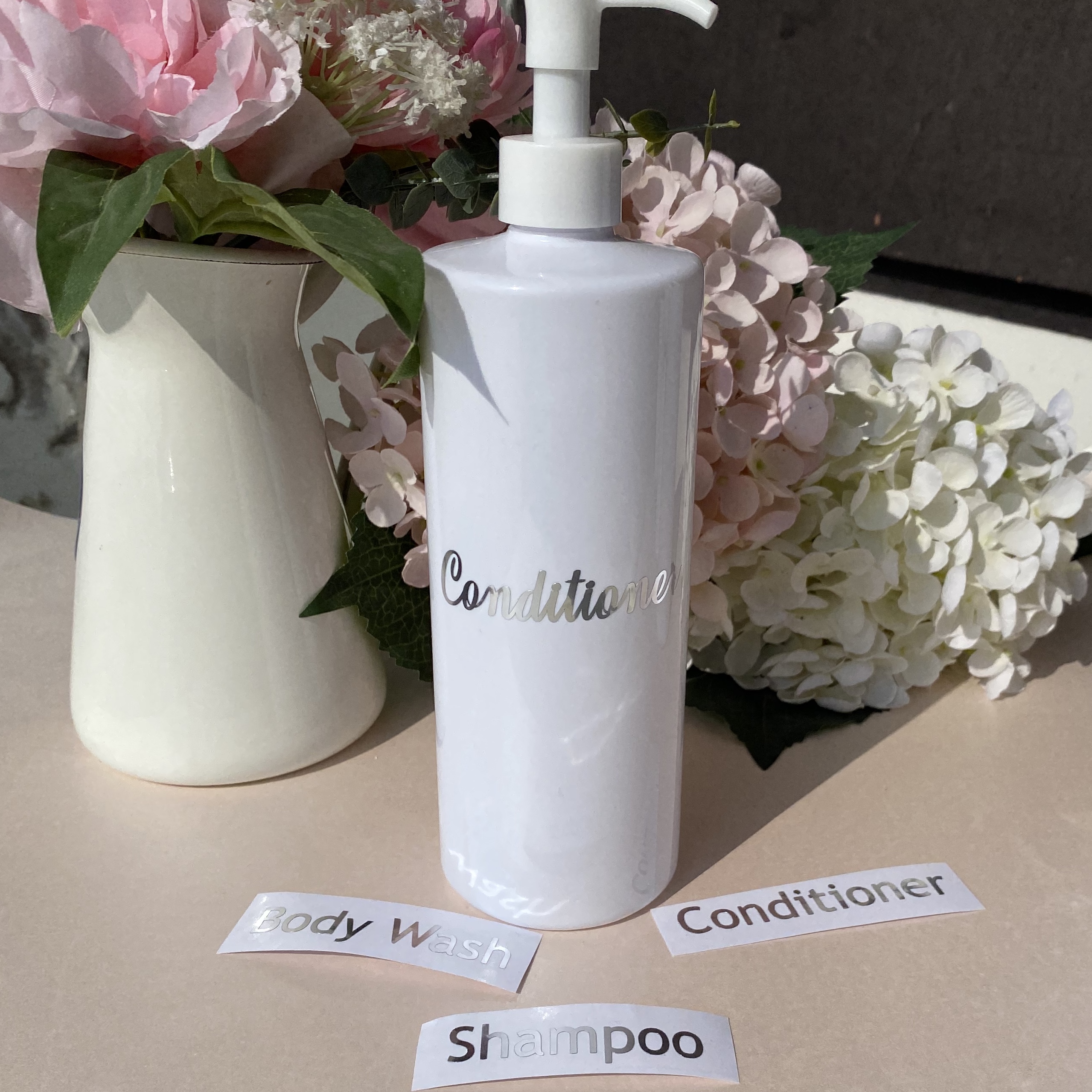 Custom Horizontal Shampoo Conditioner Body Wash Labels Stickers Vinyl Decals