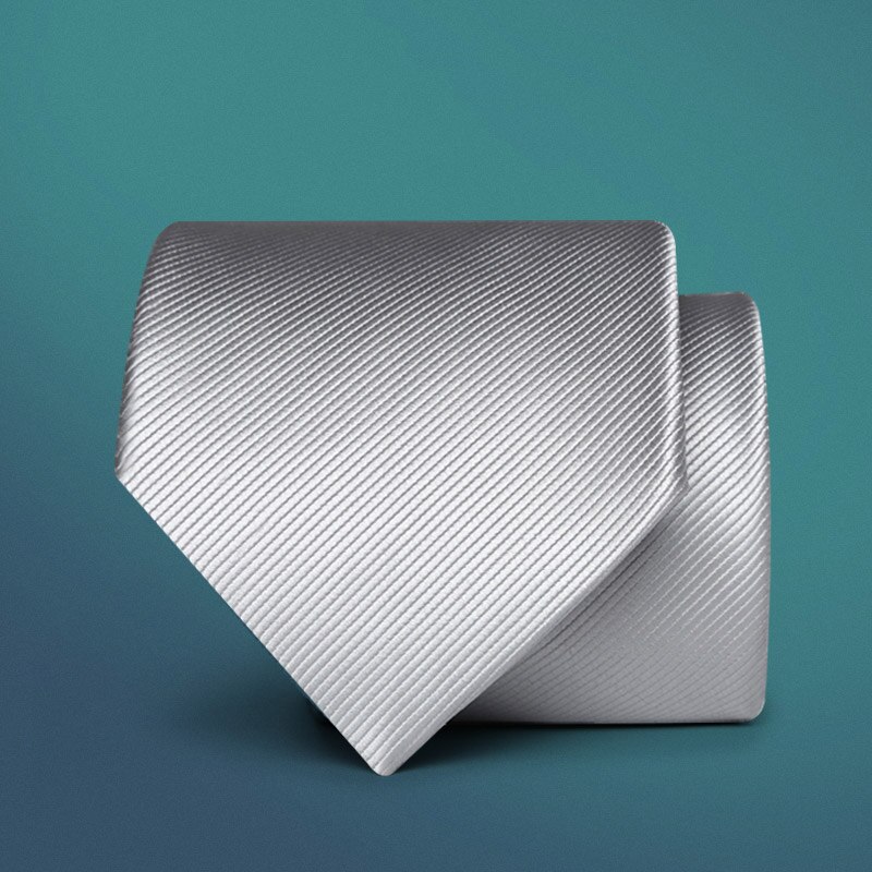 Klassiske mænd forretningsmand formel bryllup slips 8cm lille sliver stribe vandtæt lynlås slips skjorte kjole tilbehør