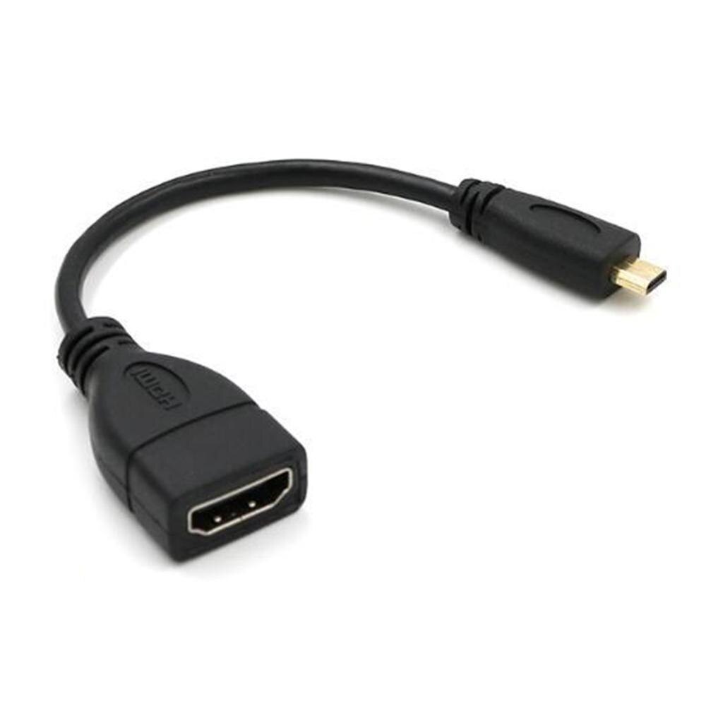 micro hdmi to hdmi male to female small to large conversion HD HD line cable D-TYPE line 3D4K V5U8: Default Title