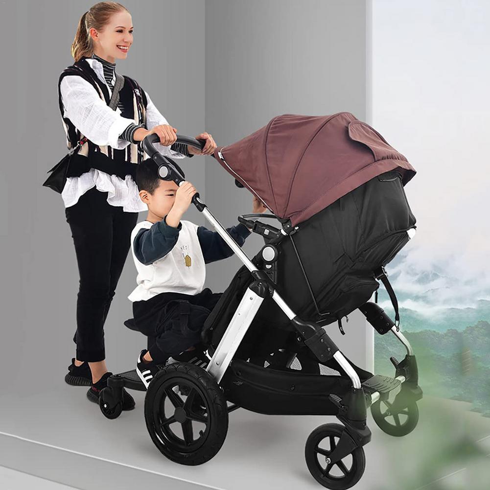 Kids Buggy Wheel Board Stroller Step Stand Ride On Boards Plate Detachable Seat Load Up To 25kg