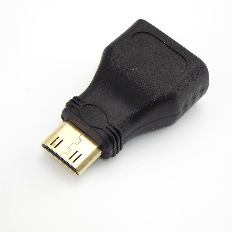 Conversor mini hdmi macho para fêmea, adaptador de micro cabo de extensão compatível com hdtv 1080p hd tv, filmadora