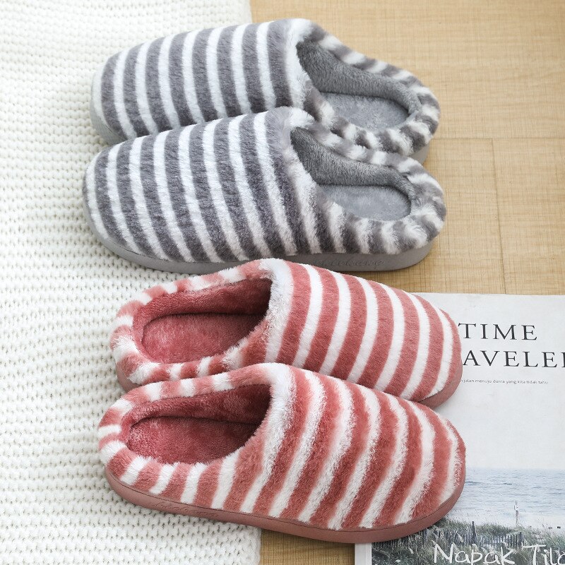 Fujin høst vinter kvinner bomull tøfler hjemme innendørs kanin ull sovesko sklisikker varm ull sovende bomull tøfler