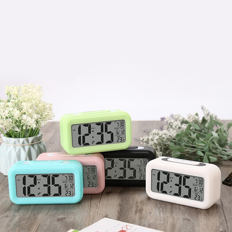 Digital Alarm Clock Bedside Night Light Display Clocks Kids Girls Boys Room Decoration Clock