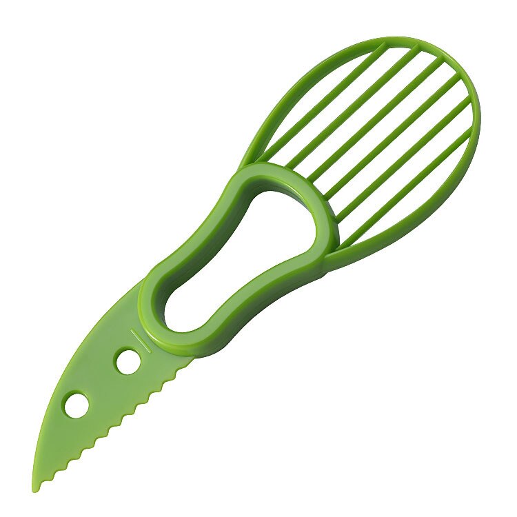 Cuchillo de aguacate de plástico PP, cortador de aguacate, rebanador de fruta, separador de pulpa peladora
