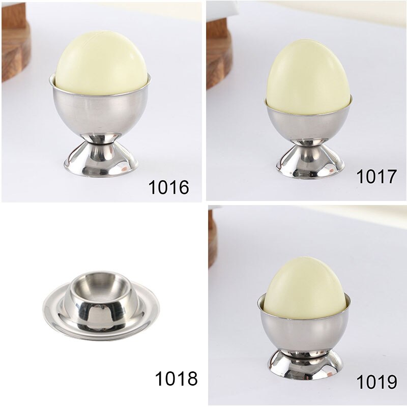 Copa de huevo de bandeja de huevos de acero inoxidable suave tazas para huevos hervidos soporte lavavajillas E7