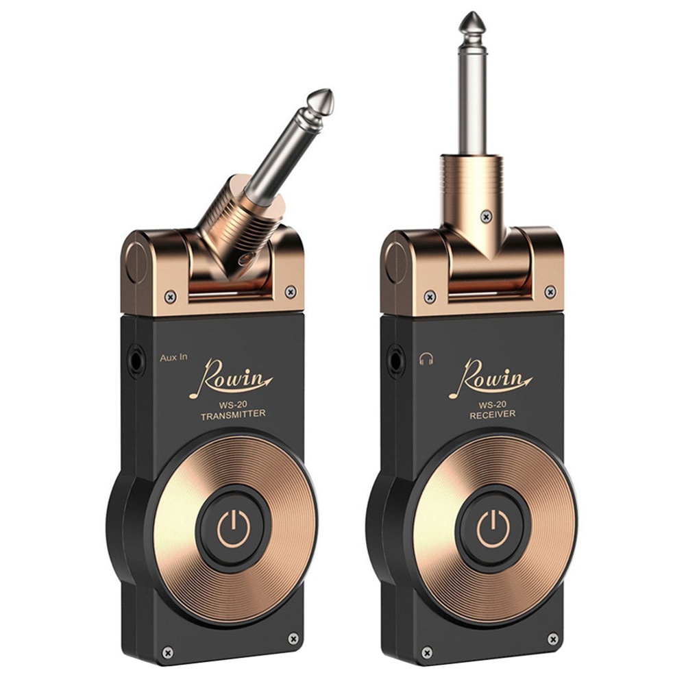 Rowin WS-20 2.4G Wireless Guitar Transmitter Receiver Set Rechargeable Guitar Wireless System 30 Meters Transmission Range