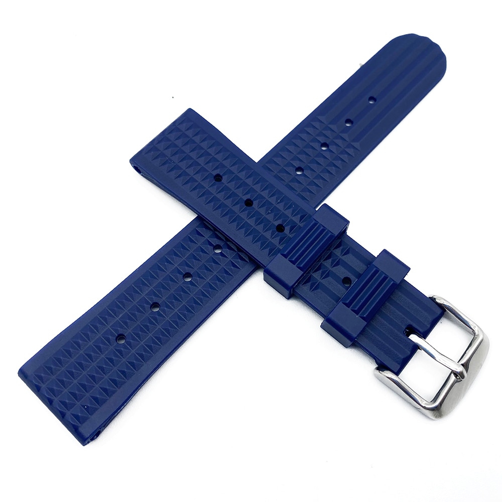 Top heren rubberen horlogeband zachte siliconen wafel horlogeband 20 mm voor s-eiko 22mm polsband accessoires horlogeband vervangen