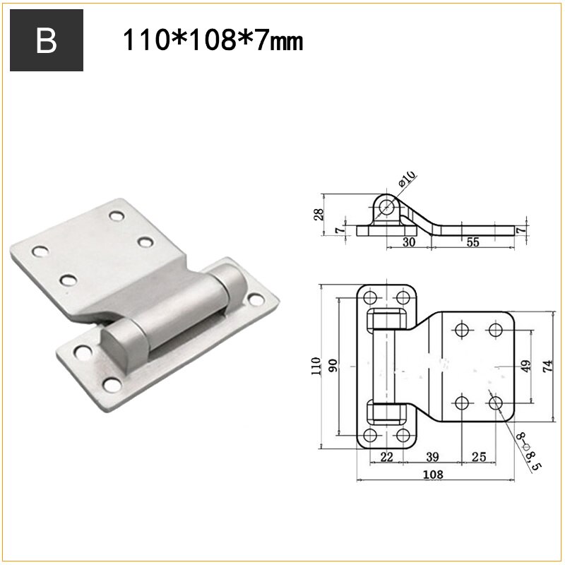 Larger and thicker hinges 304 Stainless Steel Heavy Industrial Machinery Door Hinges Super good bearing capacity Strong