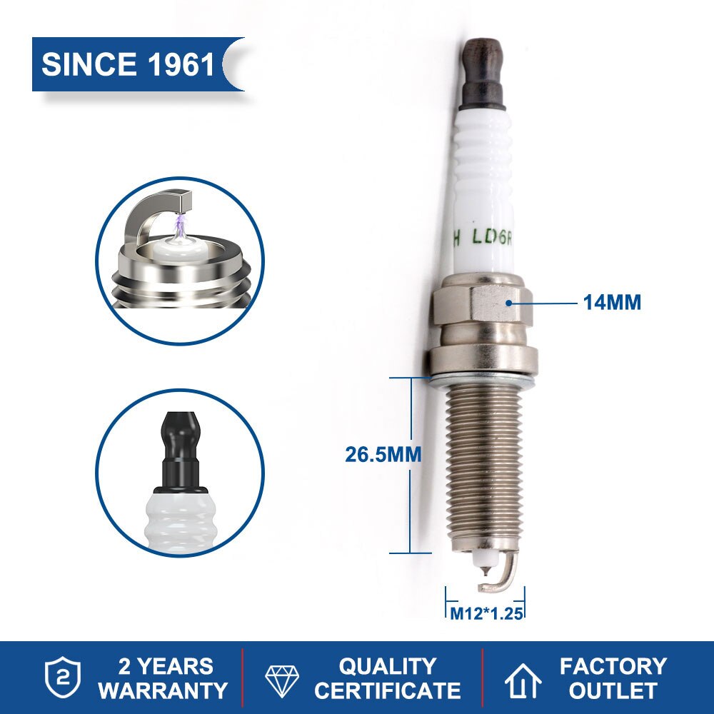 Bougie d&#39;allumage en Iridium platine LD6RTIP, pour Denso SC20HR11, pour Toyota Corolla Prius Yaris Matrix RAV4 Nissan Sentra Frontier Mini
