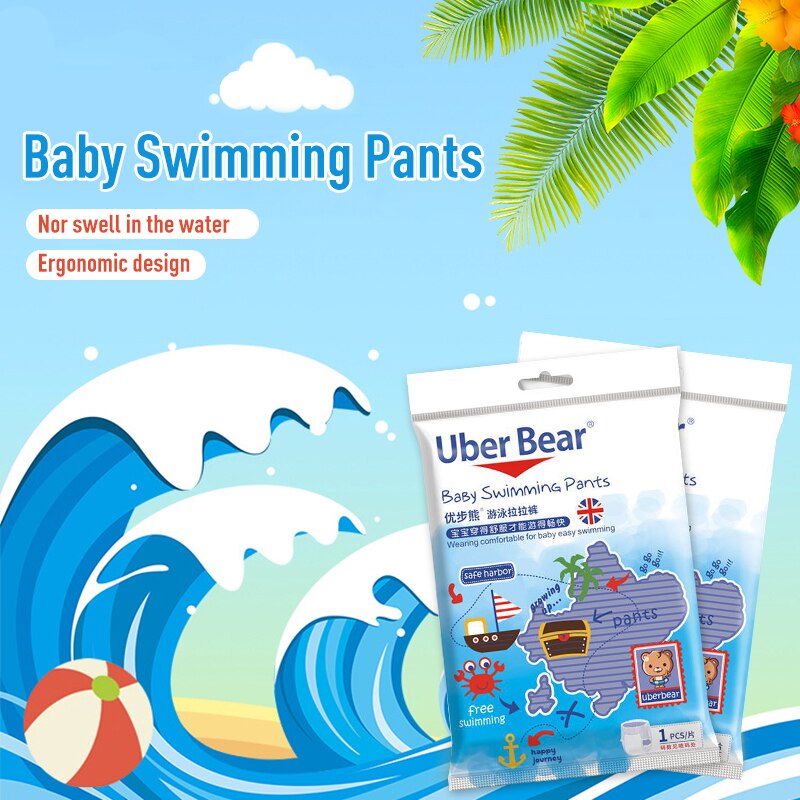 Uber Bear Baby Swimming Diapers Baby Swimming Pool Disposable Waterproof Pull-up Pants Can Choose 3 Sizes