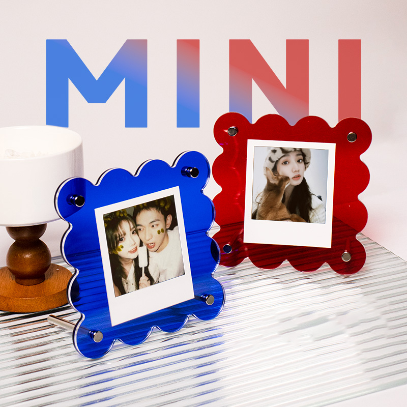 Acryl-Polaroid-Rahmen, doppelseitiger Polaroid-Rahmen für Fotos, transparenter Instax-Mini-Rahmen für Film, Fotos, Karten, Stempel,