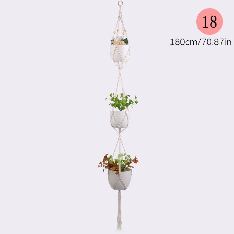 Plant Hanger Macrame Hangers Macrame Wall Hanging Plant Holder Air Plant Planters For Indoor Plants Indoor Plants Hanging Pot: 18