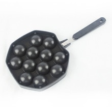 Takoyaki parrilla sartén antiadherente cocina Placa de parrilla práctica 12 agujeros aparato de Gas conveniente pulpo bola fabricante