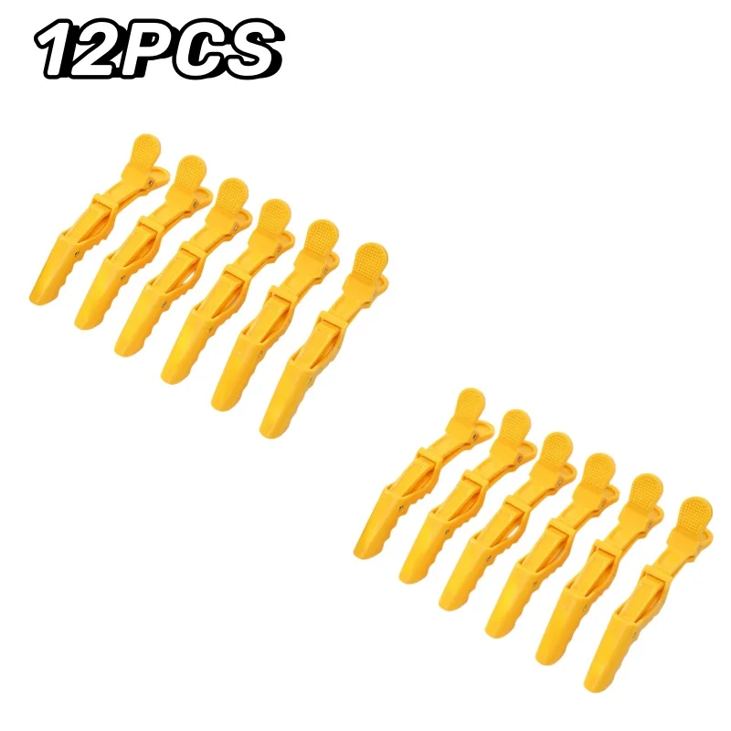 6pcs/Lot Plastic Hair Clip Hairpin Hairdressing Clamps Claw Section Alligator Clips Barber For Styling Salon Accessories: Red