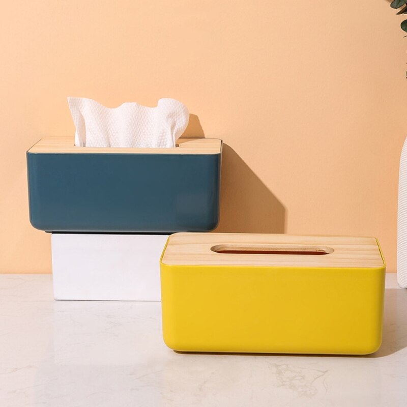 Tissue Box Roll Paper Storage Container Remote Control Storage Case