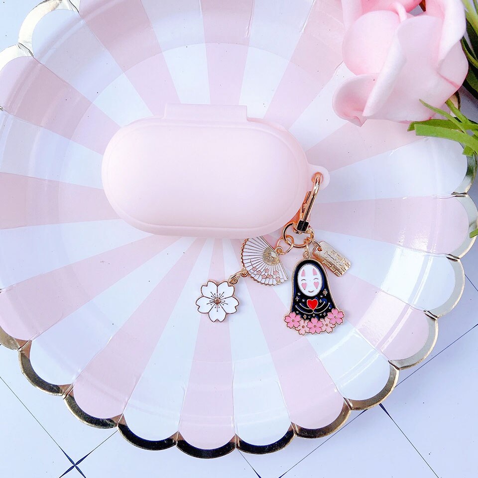 Coreano di lusso Del Silicone di Caso per Samsung Galaxy Gemme/Germogli + Più Della Copertura di Bluetooth del Trasduttore Auricolare Proteggere Gli Accessori Portachiavi Decor Ragazza: I