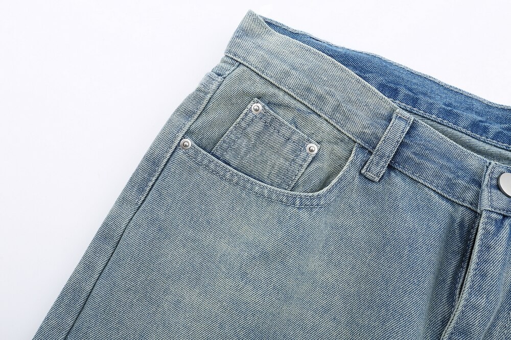 High Street Flared Denim Jeans Straight Mens Casual Trousers Harajuku Loose Oversized Couple Pants Men Bell Bottom Jeans